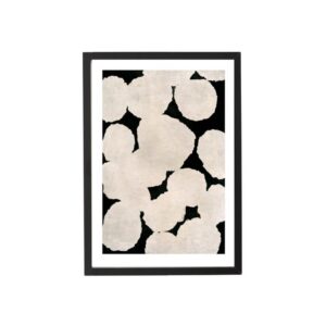 Beige Abstract Black Frame Artwork