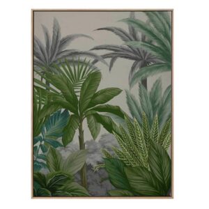 Las Palmas III Oak Box Frame Canvas Artwork