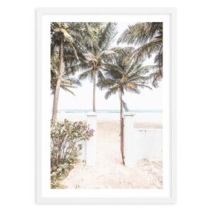 Path to Paradise Artwork White Frame