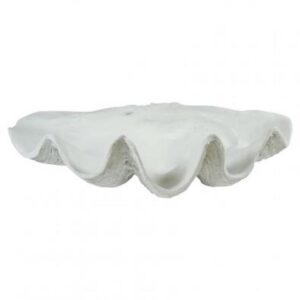 Clam Shell Large Decor White