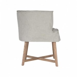 Elm Dining Chair - Grey Textured Cotton