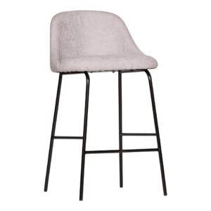 Sutton Low Bar Stool Silver Grey