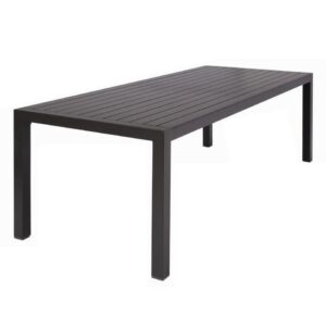 Stockton Outdoor Large Rectangle Dining Table Charcoal