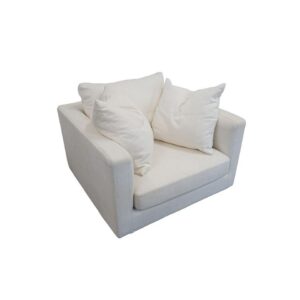 Elm Love Seat Lounge White Textured