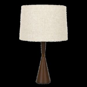 Wirth Table Lamp Walnut & Linen Shade