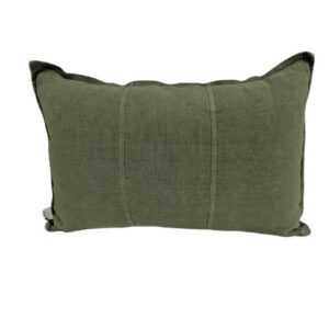 Lumbar Cushion Green Linen