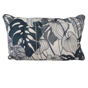 Lumbar Outdoor Cushion Slate tropical palm