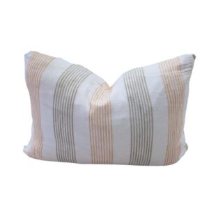 Lumbar Cushion Khaki/Rose Dust Stripe