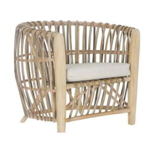 Excelsa Accent Chair Mahogany & Natural Rattan