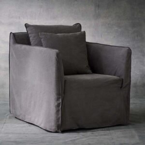 Esperance Armchair Dark Grey Linen