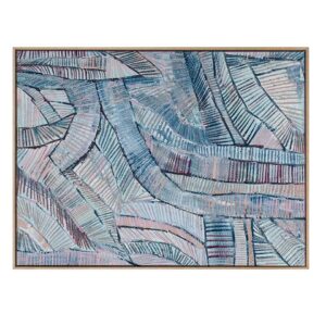 Dhala-Bu-Nya Bula Blue Oak Box Frame Canvas Artwork