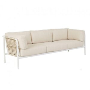 Mauritius Outdoor 3 Seater Sofa Sand & White