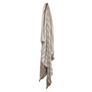 Beige Line Throw