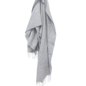 Mid Grey Linen Throw