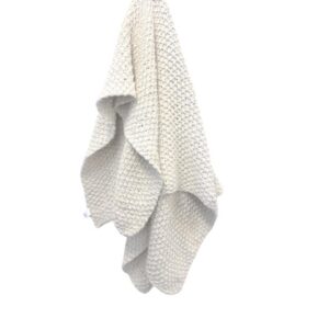 Warm White Knit Throw