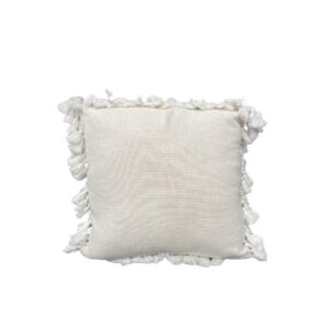 White Tassel Cushion
