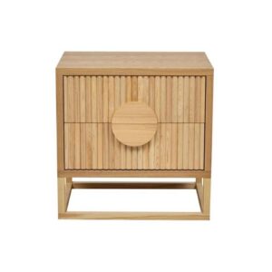 Benjamin Ripple Bedside Table Natural Ash