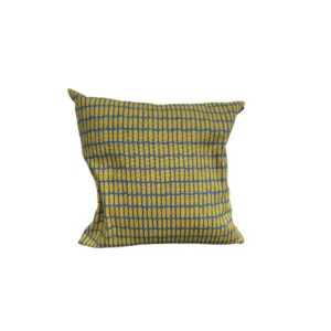 Blue Olive Patterned Cushion