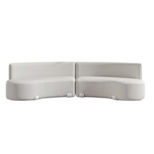 Tano Curved Outdoor Sofa White