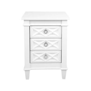 Plantation Small Bedside Table White