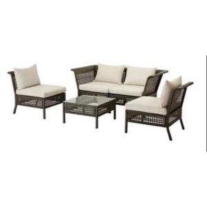Kungsholmen Outdoor Sofa Setting Brown & Cream