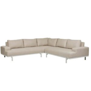 Aruba Outdoor Sofa 2 Seater + Chaise Sand & White