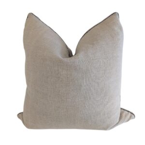 Cushion Natural with Dark piping