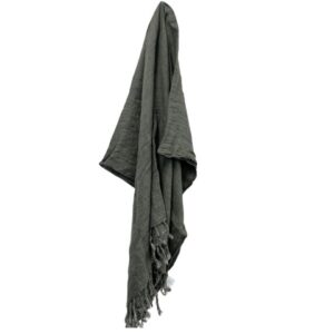 Dark Moss Weave Throw