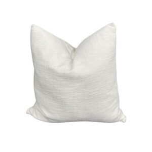 textured white linen cushion