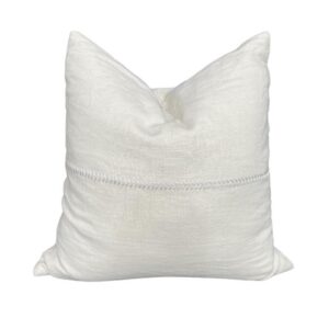 Linen Lace Stitch White Cushion