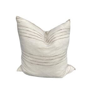 Striped Natural Linen Cushion
