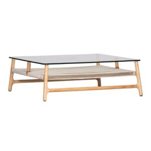 Bora Coffee Table Glass/Natural/White
