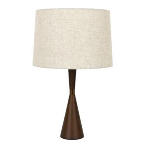 Wirth Table Lamp Walnut & Linen Shade