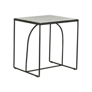 Brigette Arch Side Table White Terazzo