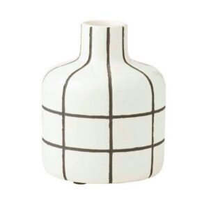 Axil Short Vase White/Black