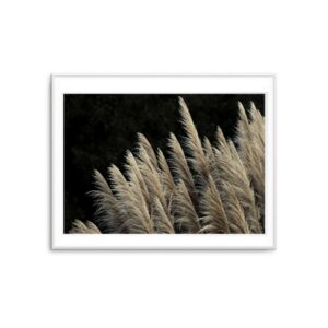 Gold Pampas Artwork (White Frame)