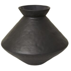 Aurora Textured Vase Black