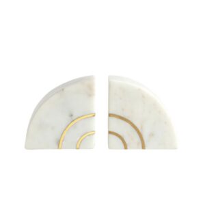 Alama Marble Bookends Set Decor