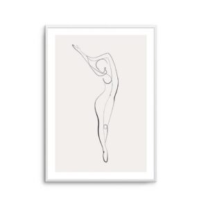 Line Figure II Artwork Black Frame